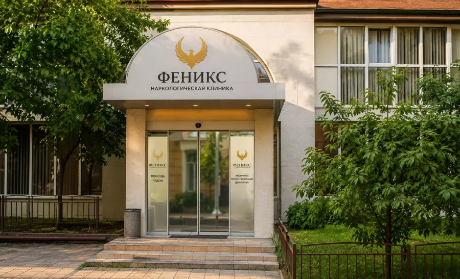 Вход в наркологическую клинику «Феникс» в Новом Уренгое